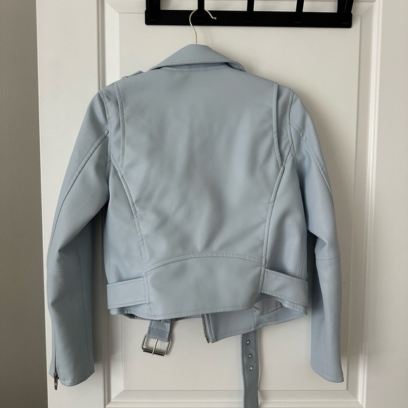 Blank NYC Sky Blue Leather Jacket - Picture 3 of 4